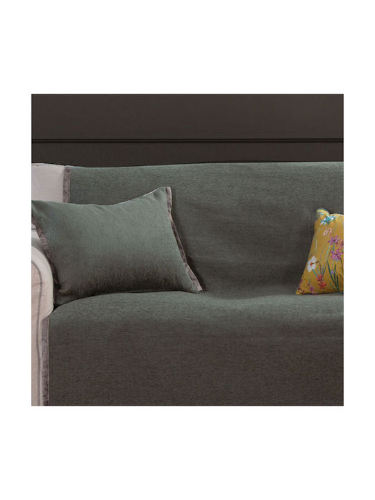 Nef-Nef Homeware Sofa Cushion Tanger Forest Green / Ecru 40x55cm.