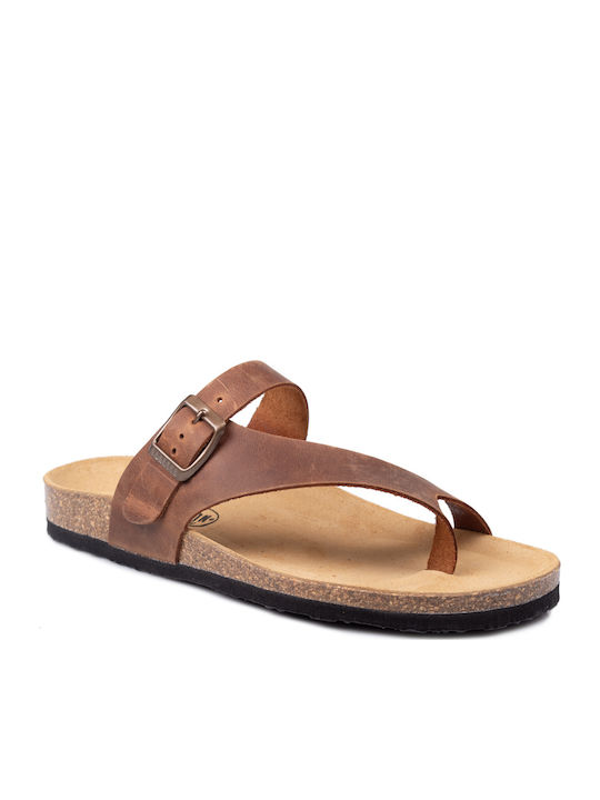 Battle Leather Women's Flat Sandals Anatomic Apure Marron