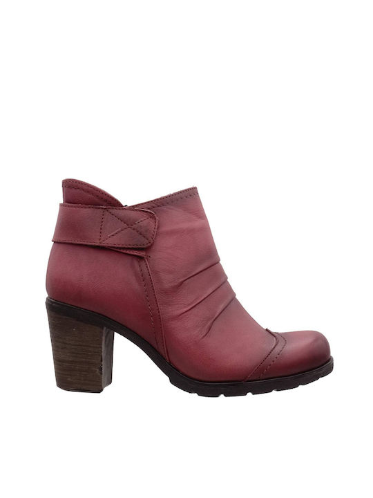 Safe Step 60341 Leder Damen Knöchelstiefel Burgundisch