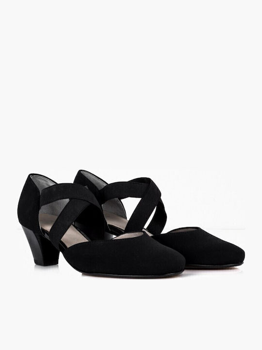 Anatomic Leather Black Medium Heels 12-33439 Black