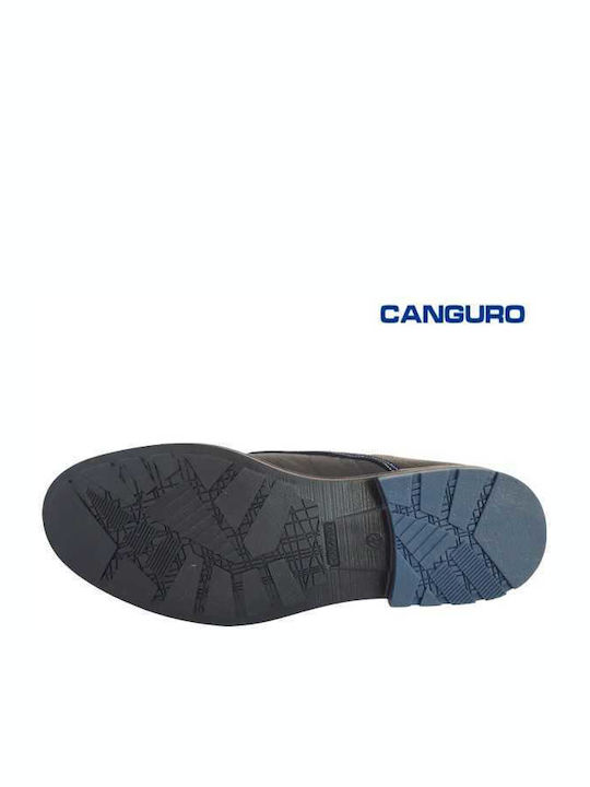 Canguro A162-302 Piele Negru Ghete barbati