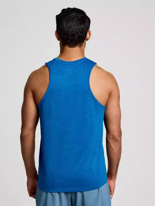 Saucony Stopwatch Singlet Men's Blouse Blue
