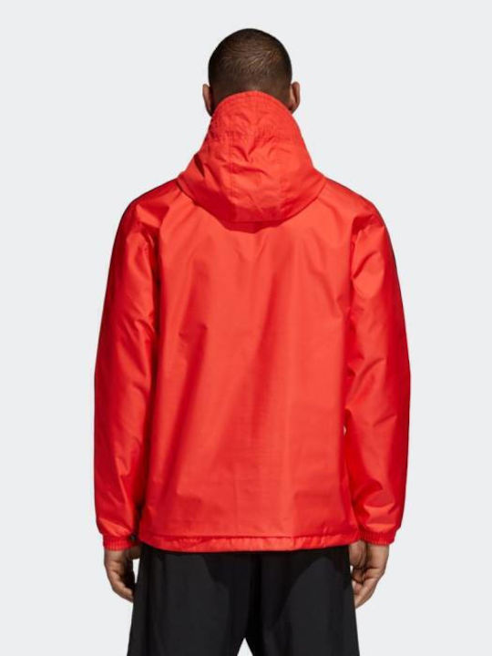adidas Tango Windbreaker Athletic Jacket Red