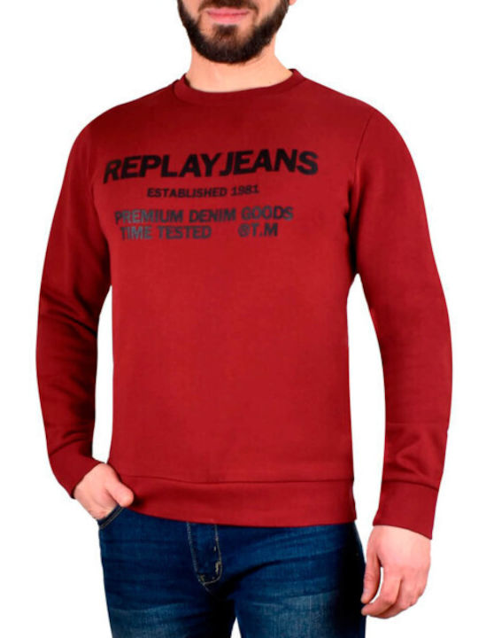 Replay Herren Sweatshirt Burgundisch M3215.000.21842-352