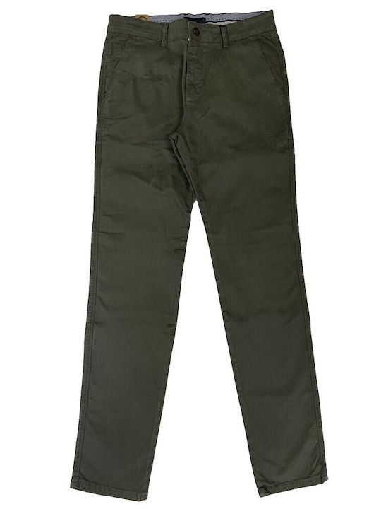 Pantaloni Barbati Chino Verde