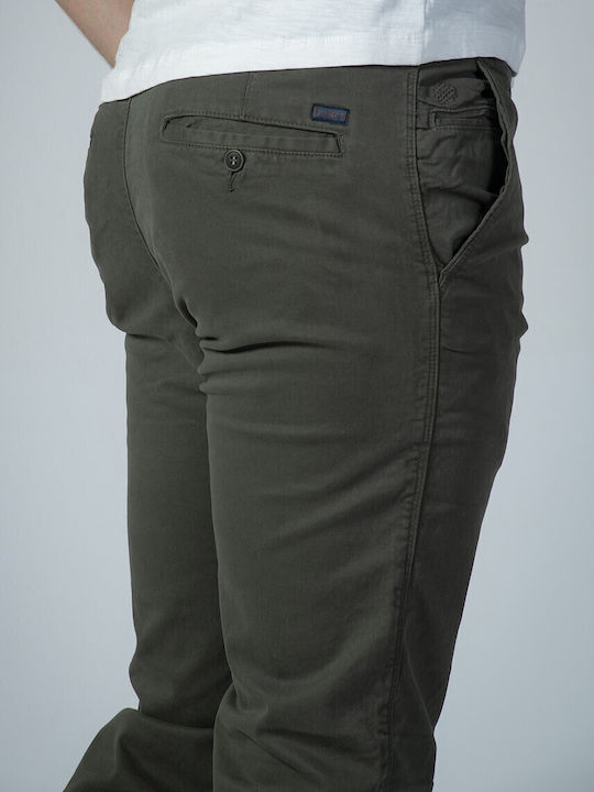 Pantaloni Barbati Chino Verde