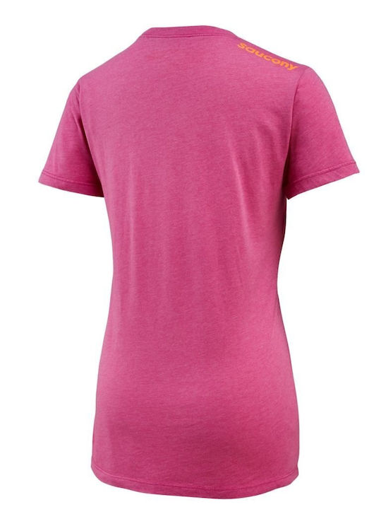 Graphic Damen Sportlich T-Shirt Rosa