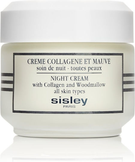 Sisley Paris Woodmallow Κρέμα Προσώπου Νυκτός για Ενυδάτωση, Αντιγήρανση & Σύσφιξη με Κολλαγόνο 50ml