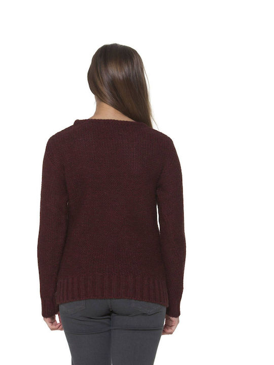 Fred Perry Women's Long Sleeve Pullover Burgundy 31372063-0174