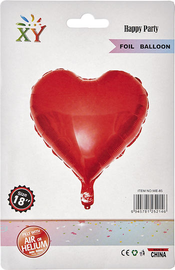 Luftballon Folie Herz Rot 45cm