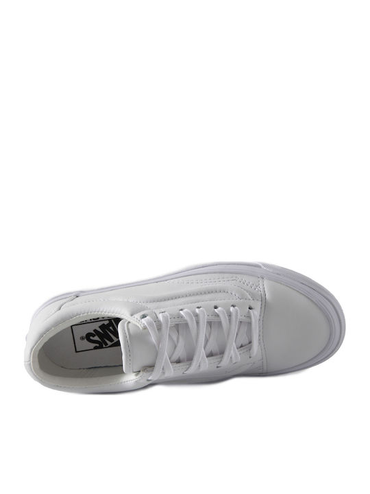 Adidași Old Skool Albi