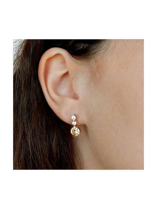 Polytimo Earrings made of Gold 14K with Stones