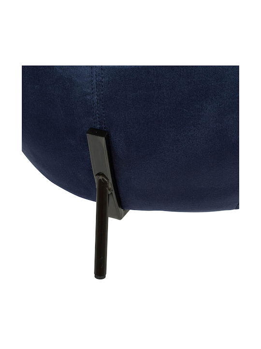 Stool For Living Room Metallic Calavaza Blue 44x44x35cm