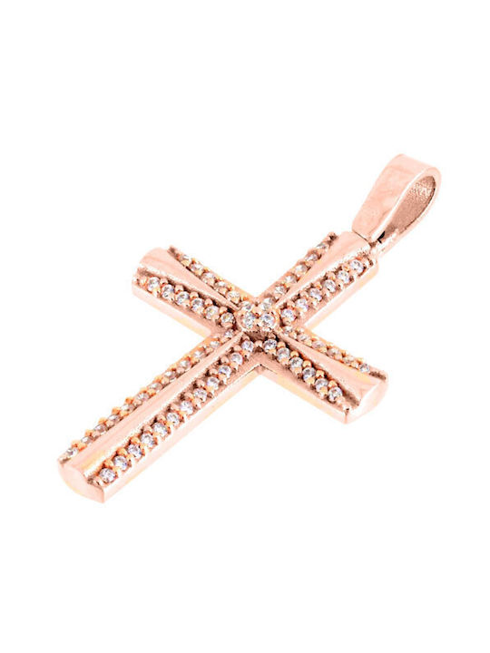 Women's Rose Gold Plated Cross with Chain