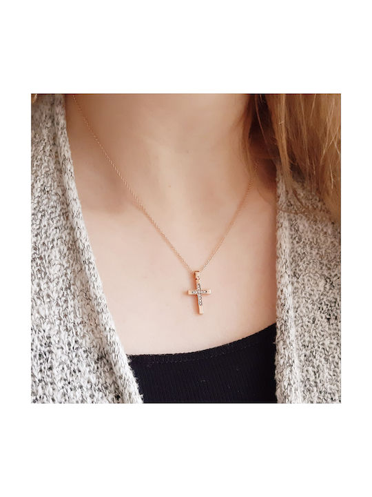 Rose Gold Plated Cross with Chain