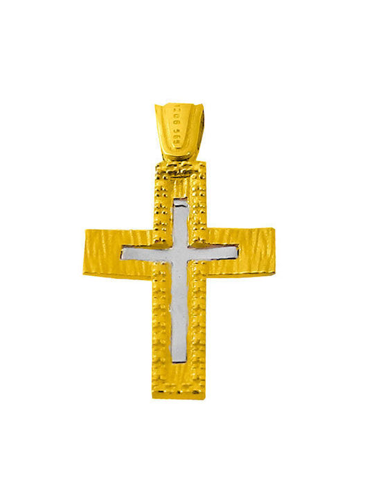 Women's Gold Cross 14K Double Sided