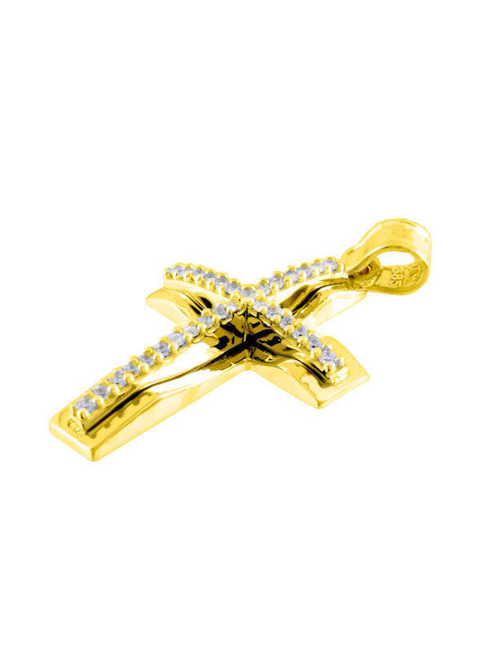 Xrisokosmima Women's Gold Cross 14K with Chain