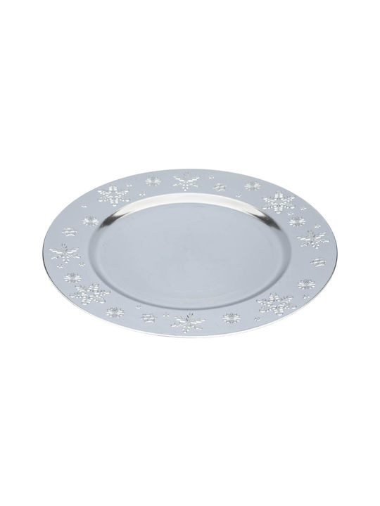 Fééric Lights and Christmas Christmas Platter Silver D33cm.