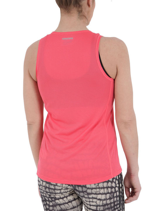 Saucony Hydralite Women's Athletic Blouse Sleeveless Pink
