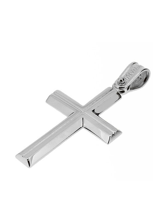 Xrisokosmima Men's White Gold Cross 14K with Chain