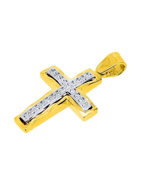 Xrisokosmima Damen Gold Kreuz 14K mit Kette