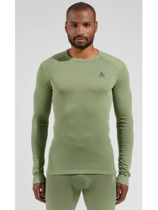 Odlo Warm Eco Bluza termica pentru barbati cu maneci lungi Verde