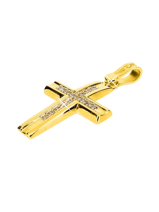 Xrisokosmima Damen Gold Kreuz 9K mit Kette