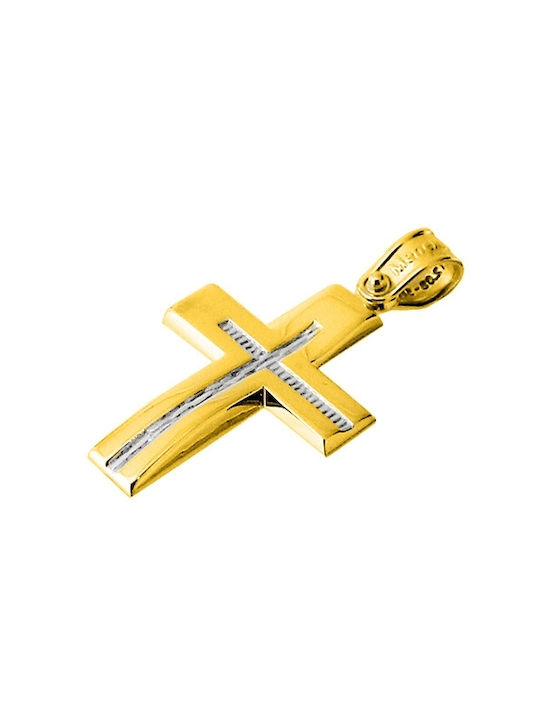 Xrisokosmima Herren Gold Kreuz 14K mit Kette