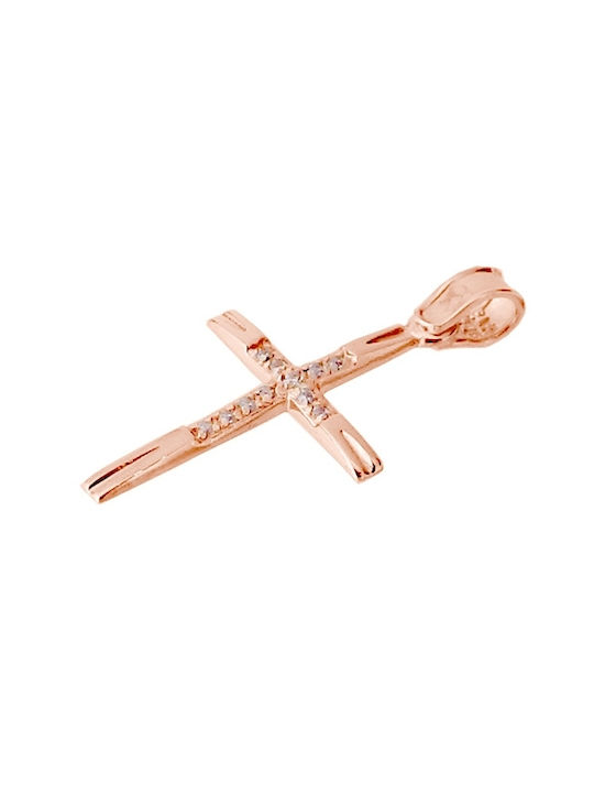 Xrisokosmima Women's Rose Gold Cross 14K with Chain