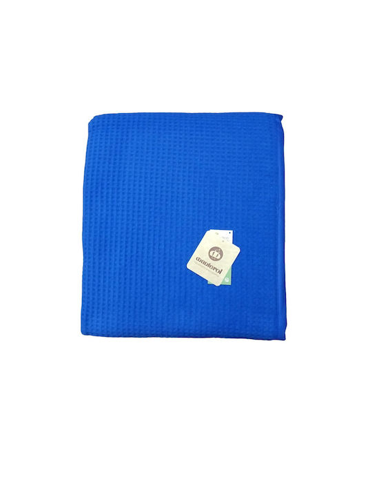 Manterol Casa Malta 001 Pique Blanket Single 160x240cm Turquoise