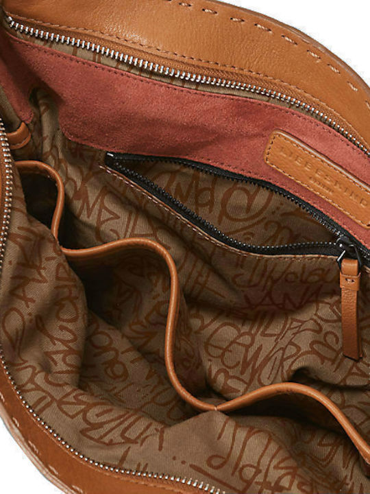 Leather Women's Tote Bag Brown 219HARRISON39 COGNAC