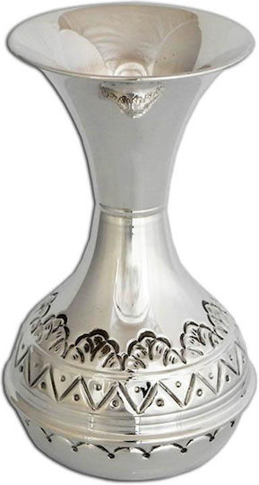 SilverBrand.gr Decorative Vase Silver 8x15cm