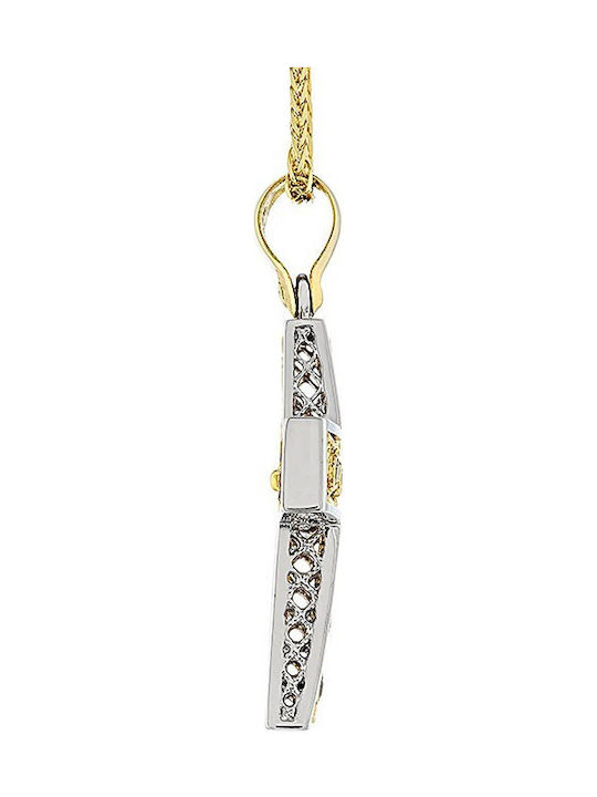 Verorama Herren Gold Kreuz 14K