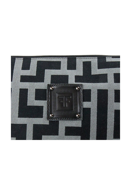 Leder Damenumschlag Black/Grey