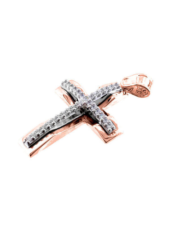 Women's Rose Gold Plated Cross with Chain