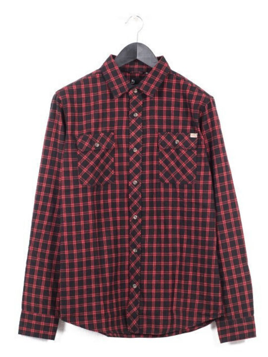 172.EM60.85 Long-sleeved Shirt Checked Red / Black