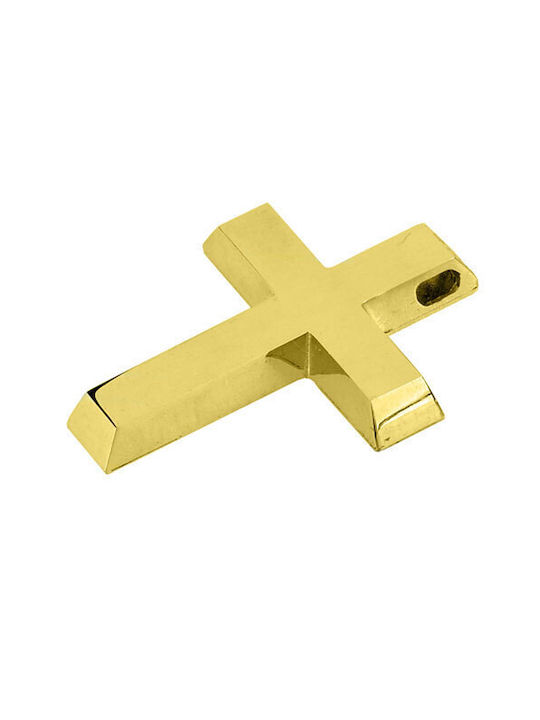 Herren Gold Kreuz 14K mit Kette