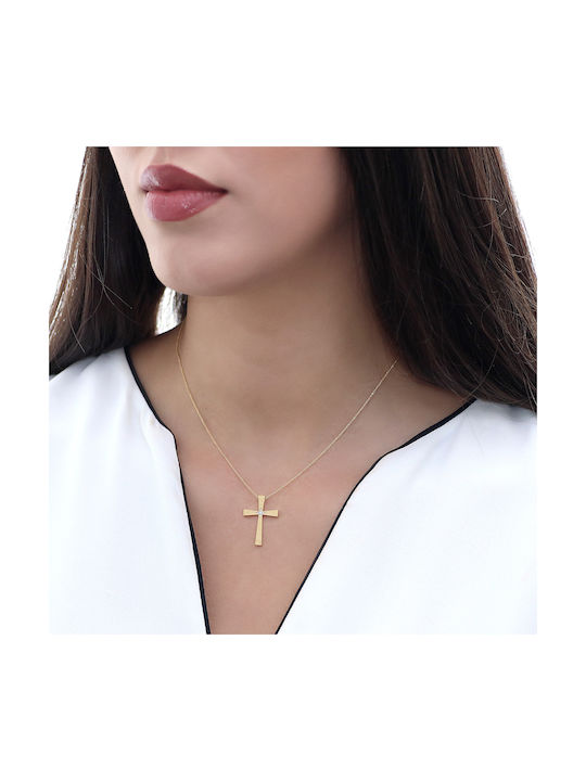 Gold Kreuz 14K mit Kette