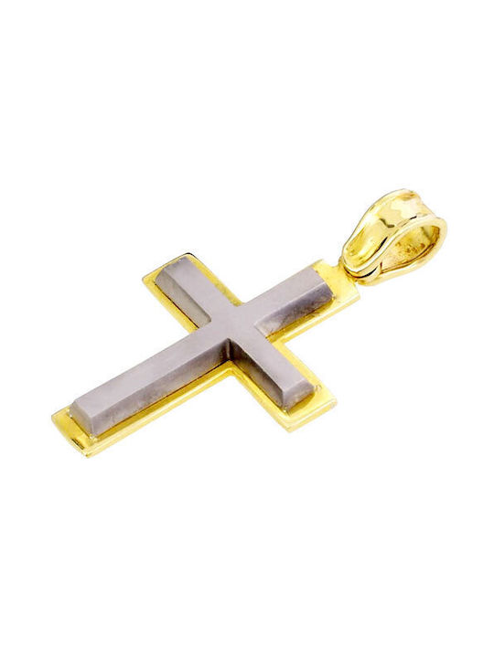 Herren Gold Kreuz 14K mit Kette