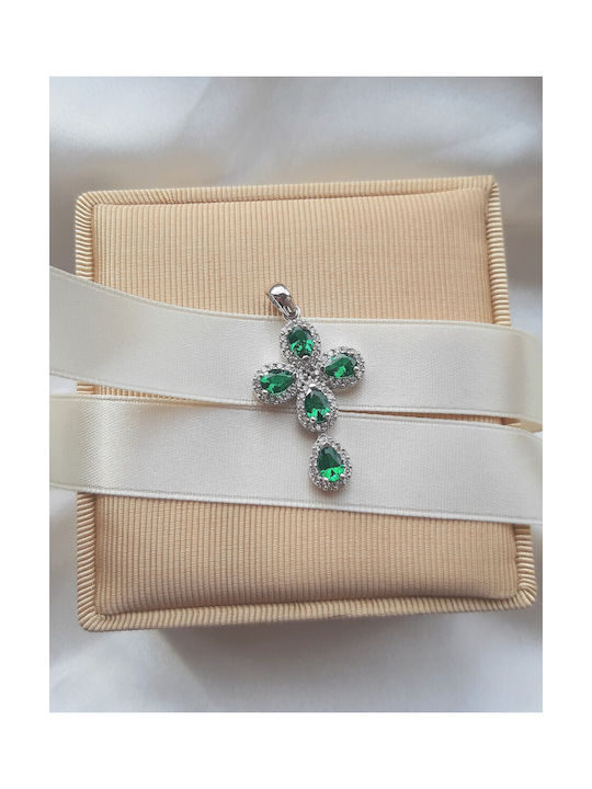 Women's White Gold Cross 14K with Chain