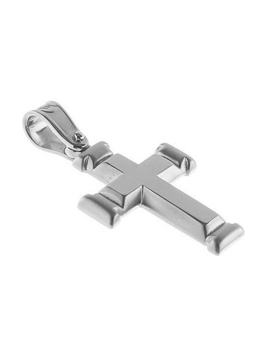 Vitopoulos Men's White Gold Cross 14K