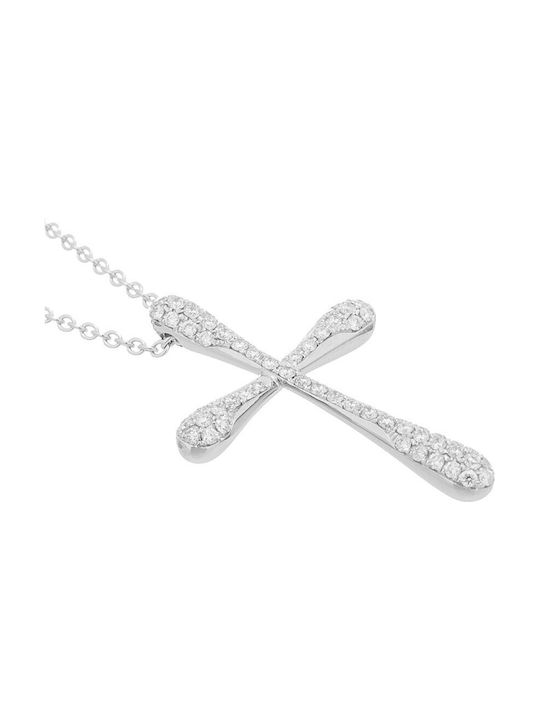 Vitopoulos Women's White Gold Cross 18K