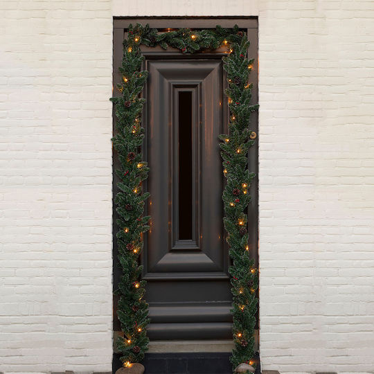Edelman Lighted Christmas Garland Green 180x25cm 1pc