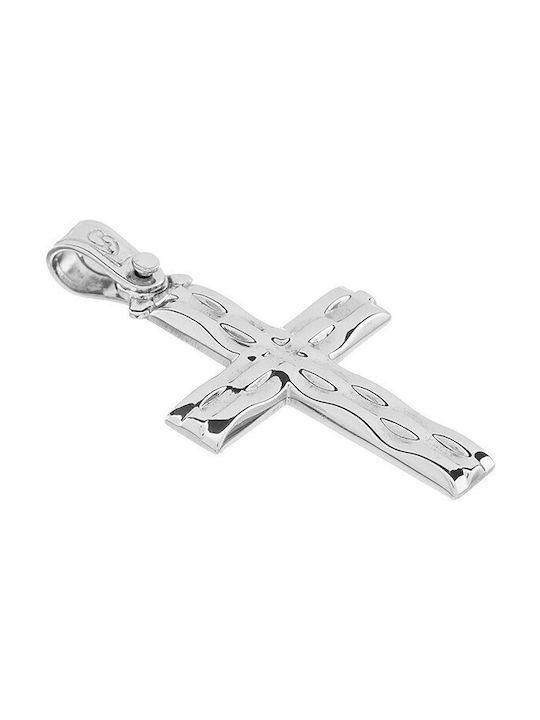 Vitopoulos Men's White Gold Cross 14K