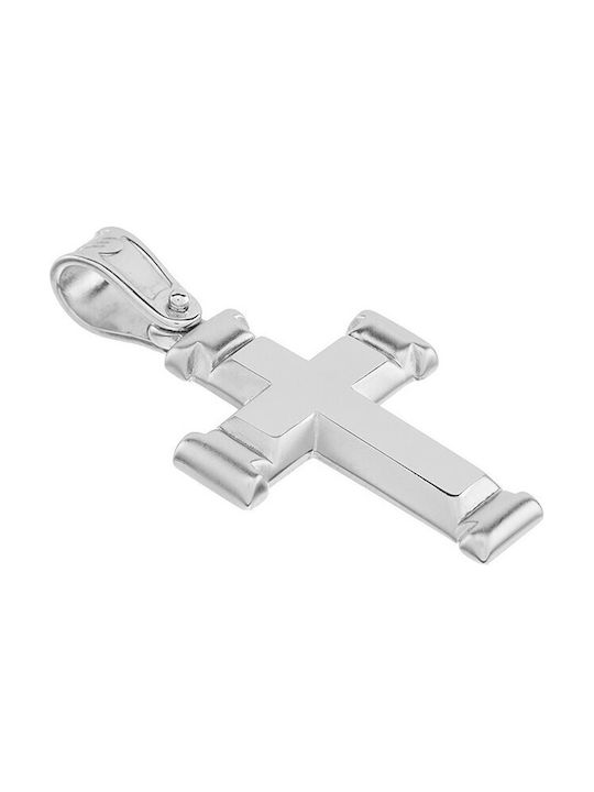 Vitopoulos Men's White Gold Cross 14K