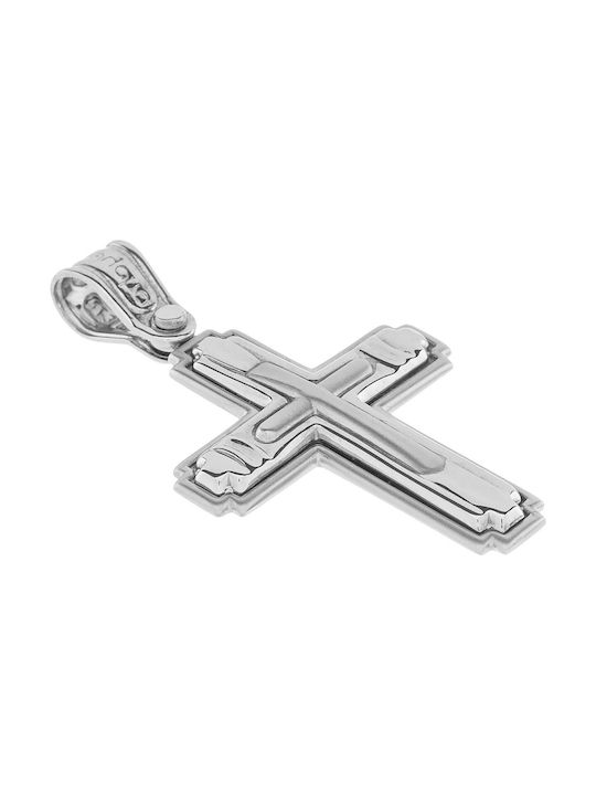 Vitopoulos Men's White Gold Cross 14K