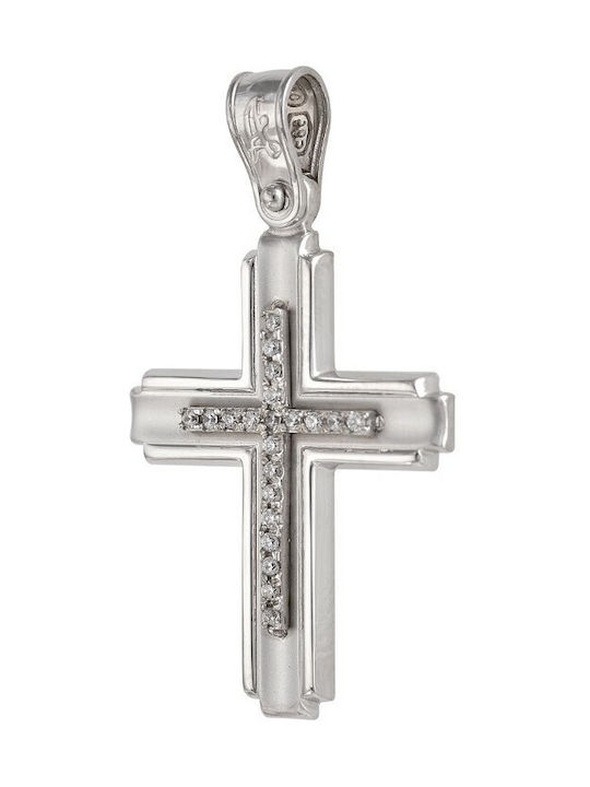 White Gold Cross 14K