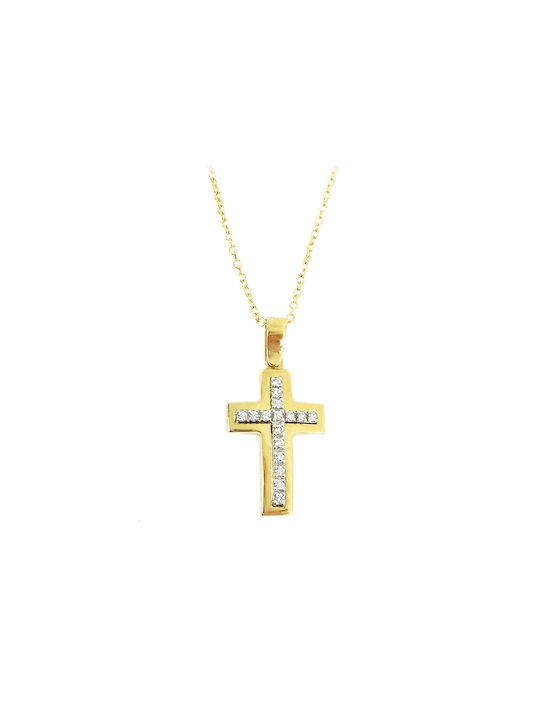 Art d or Women's Gold Cross 14K with Chain