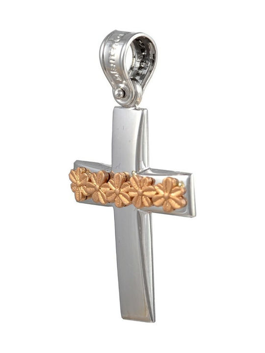 Women's White Gold Cross 14K