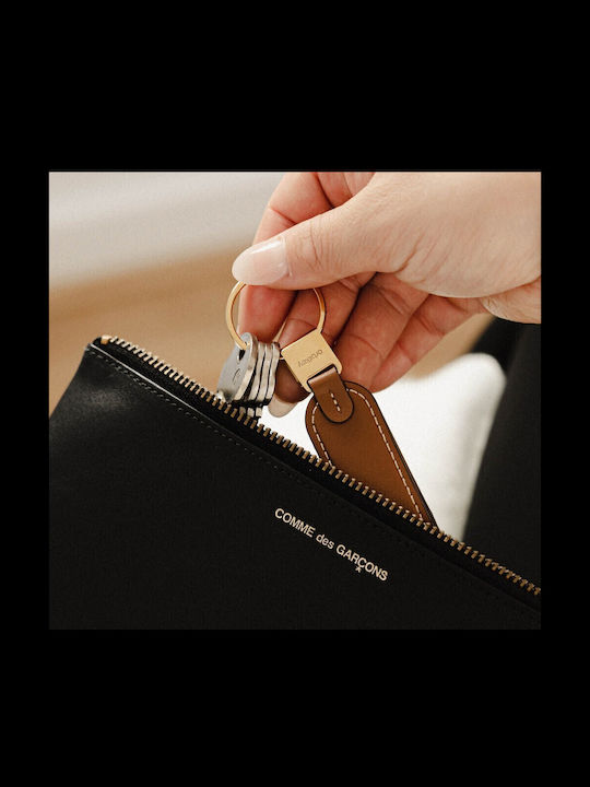 Orbitkey Μπρελόκ Δερμάτινο Καφέ